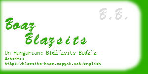 boaz blazsits business card